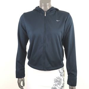 NIKE Sphere Dry Medium Full Zip Hoodie Navy Blue